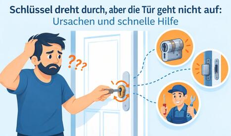 Schl&uuml;ssel dreht durch, aber die T&uuml;r geht nicht auf: Ursachen und schnelle Hilfe